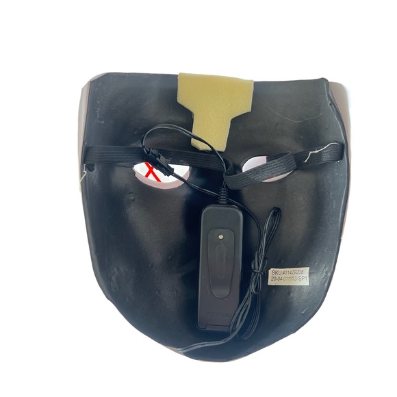 White and Red EL Wire Half Mask Purge Style Cosplay - Picture 3 of 3